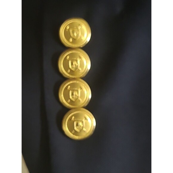 Lauren Ralph Lauren Blazer Mens 42L Dark Blue Gold Metal Buttons Sportscoat - Picture 4 of 16